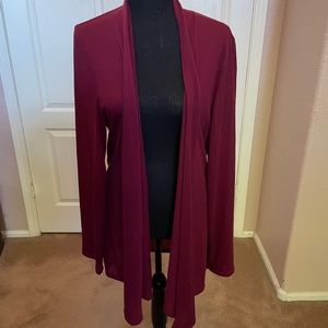 Chris & Carol lightweight maroon cardigan